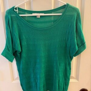 Green Short Sleeve Sweater